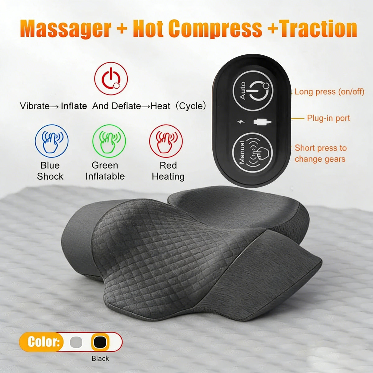 Orthopedic Cervical Traction Massage Pillow