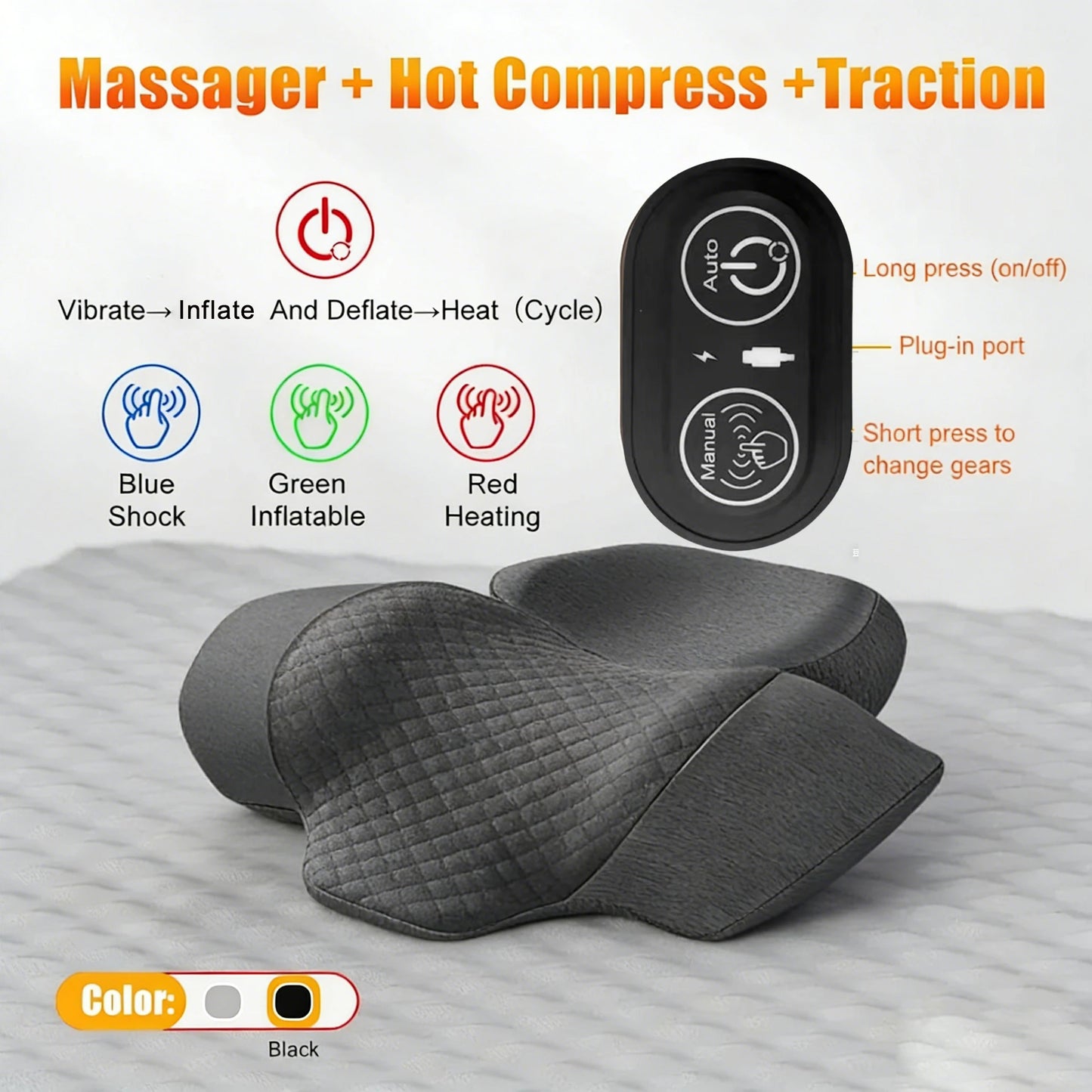 Orthopedic Cervical Traction Massage Pillow