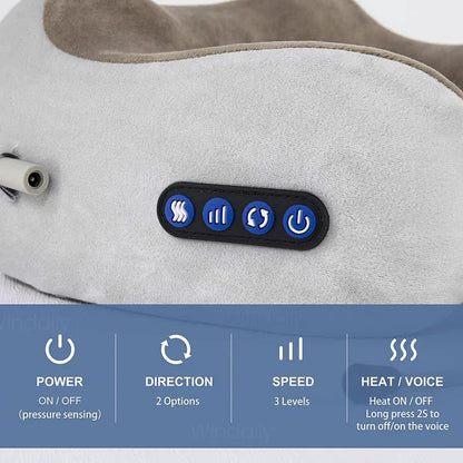 **Deep Tissue Heated Massage Pillow**