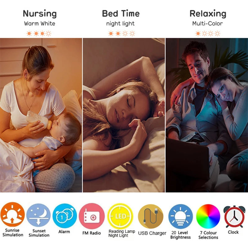 Natural Sunrise Simulation Wellness Clock